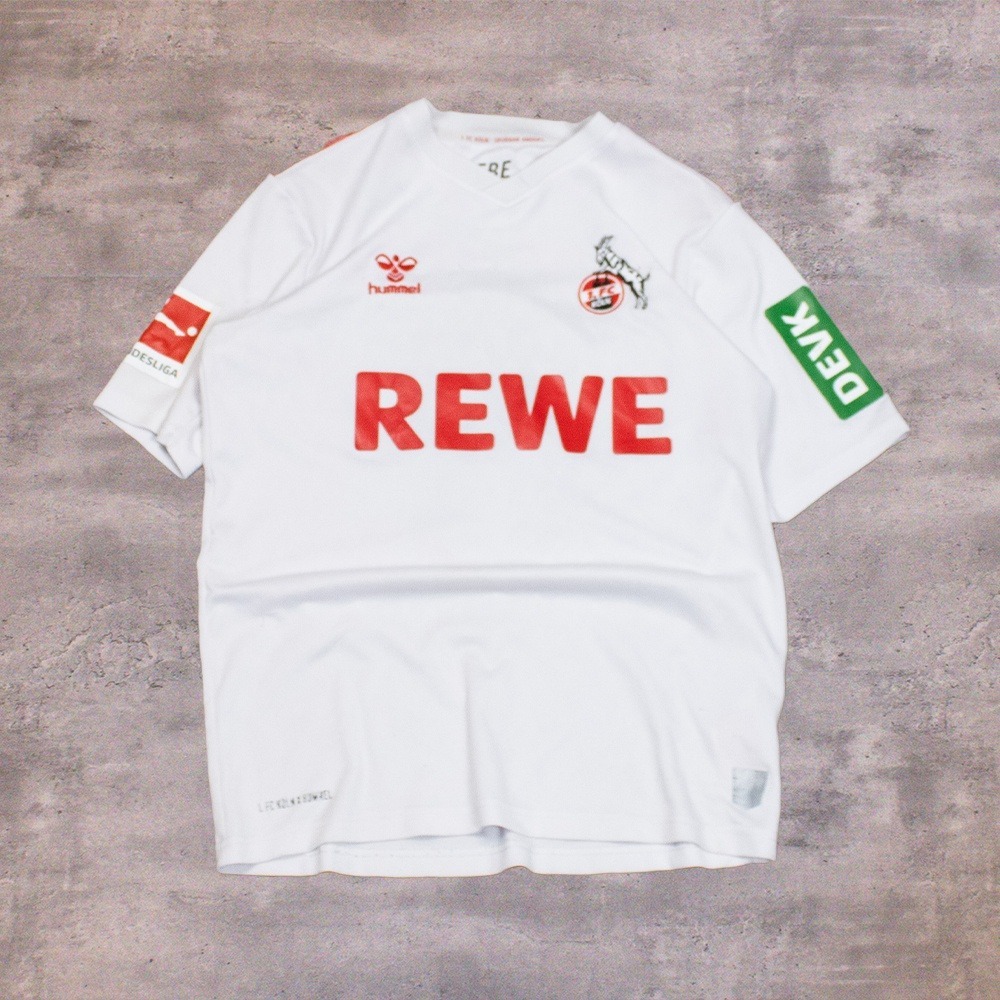 Hummel 1. FC Koln 2022-23 Home Jersey Niklaus 8 White Soccer Shirt Mens